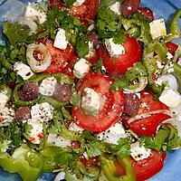 recette Salade de tomate,poivron a la féta