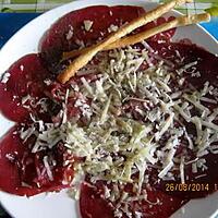 recette CARPACCIO DE BOEUF FUME'