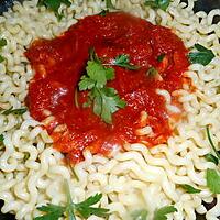 recette Fusilli lunghi sauce tomate ail et piment