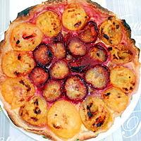 recette TARTE AUX PRUNES BICOLORE