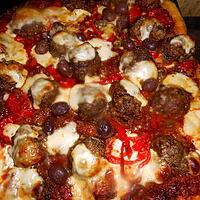 recette Pizza aux boulettes de viande