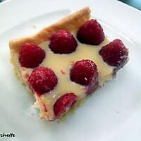 recette Tarte à la framboise et aux chocolats blancs