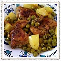 recette Poulet aux olives et aux pommes de terre.