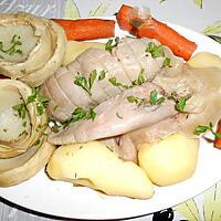 recette TETE DE VEAU PETITS LEGUMES VAPEUR