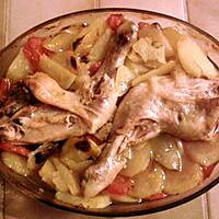 recette Cuisses de poulet, pommes de terre et tomate au four