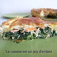 recette Tourte aux épinards et au saumon fumé