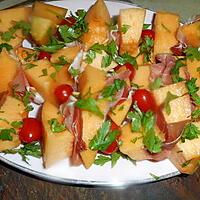 recette Brochette de melon