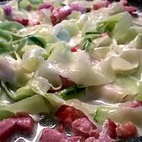 recette tagliatelles de courgette lardon /crème