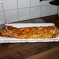 recette pizza aux pommes et au safran