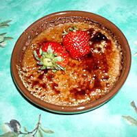 recette Crème brulée fraise-coco