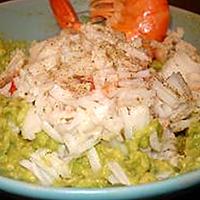 recette Purée d'avocat au crabe royal