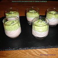 recette PANNA COTTA SAUMON FUMÉ ET CRÈME D'ASPERGE