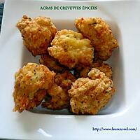 recette ACRAS DE CREVETTES ÉPICÉES