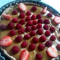 recette tarte à la crème pâtissière chocolaté fruité