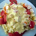 recette salade de pates au surimi sauce onctueuse