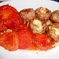 recette BOULETTES DE VIANDE FARCIES AU FROMAGE