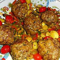 recette Boulettes aux épices avec sa poélée de legumes