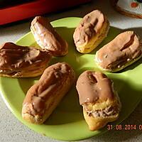 recette Eclairs au chocolat praliné