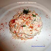 recette TARTARE DE CREVETTES