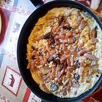 recette omelette champignons lardons