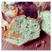 recette muffin salé au Fromage Fouetté Madame Loïk, courgettes, mimolette vieille et pignons de pin