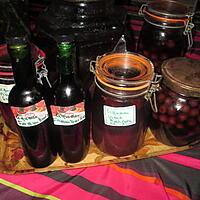 recette liqueur  de framboises de mamyloula  et autres