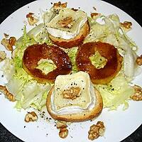 recette Salade de chèvre chaud et poire, au miel