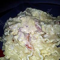 recette Lasagnettes sauce carbonara au curry