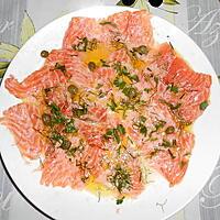 recette UN SIMPLE PETIT CARPACCIO DE SAUMON