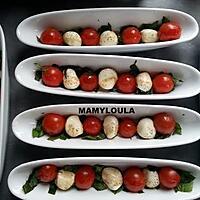 recette tomates cerises/mozzarella