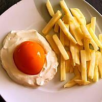 recette Oeuf sur le plat avec frites mais sucré