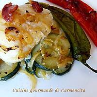 recette Cabillaud au four sur lit de courgettes