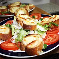 recette Salade de chèvre chaud