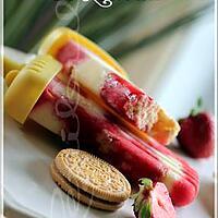 recette ~Popsicles shortcake aux fraises~