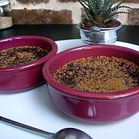 recette La créme brulée version  chocolat