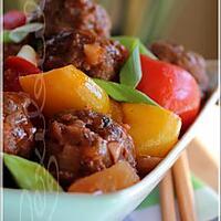 recette ~Boulettes de boeuf aigres-douces~