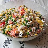 recette Salade de riz aux petits pois