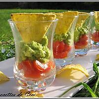 recette Tartare de tomate et guacamole en verrine