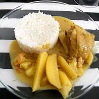 recette Poulet au curry/coco