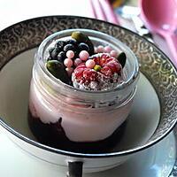 recette Verrine à la crème rose des fruits