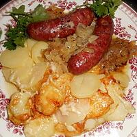 recette Diots au vin de savoie et son gratin