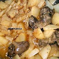 recette Pomme de terre aux oignons et abats de canette