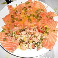 recette CEVICHE DE SAUMON ET CARPACCIO