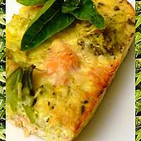 recette Quiche sans pâte Brocolis et Saumon