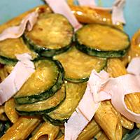 recette Penne au curry, sauce aux courgettes