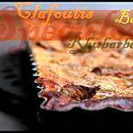 recette ** Clafoutis Trop Top No tarte : rhubarbe - banane - épices ( spéculoos)**