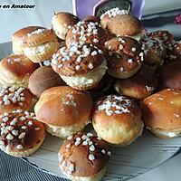 recette Petite brioche (sans pétrissage) garnie d'une crème mousseline