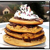 recette mille feuille de pancakes à la vanille garni nutella chantilly