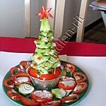 recette Noel concombre tomates a la creme