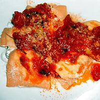 recette RAVIOLI ROUGES AUX TROIS FROMAGES (2ème étape)